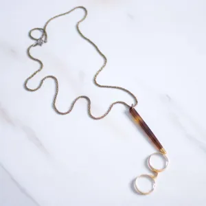 Vintage Eye Glass Pendant Necklace