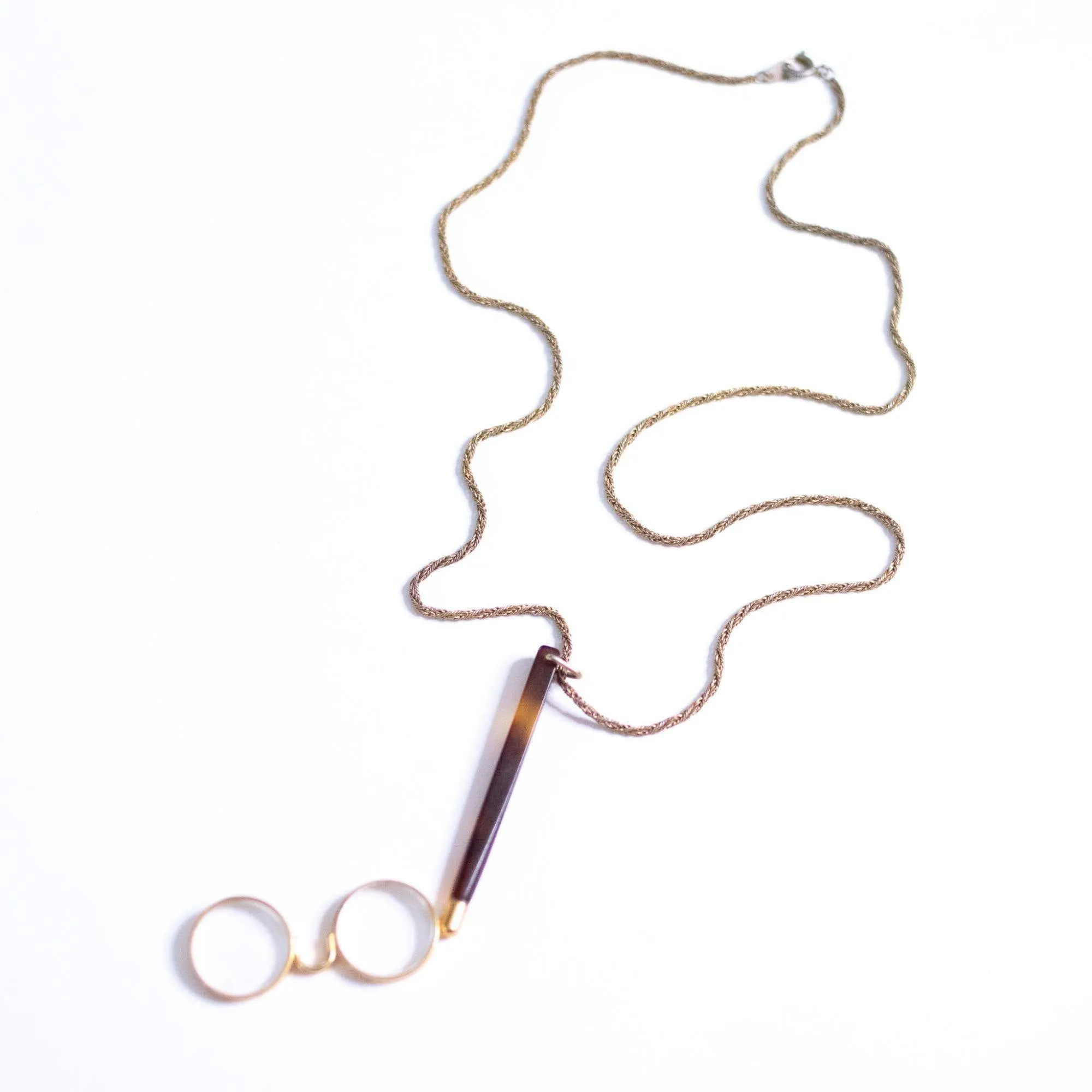 Vintage Eye Glass Pendant Necklace