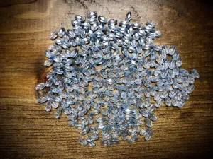 Vintage Lucite Faceted Rice Beads - 9mm x 5mm