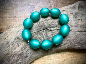 Vintage Moon-Glow Lucite Bead Strand