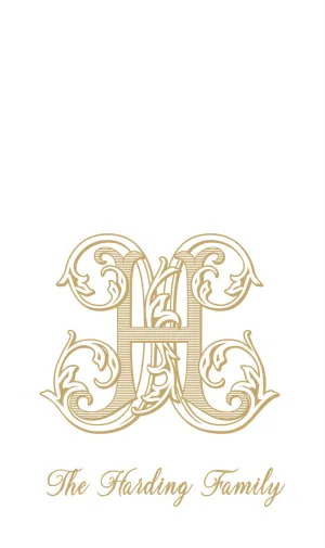 Vintage Vine Gift Tag Gold