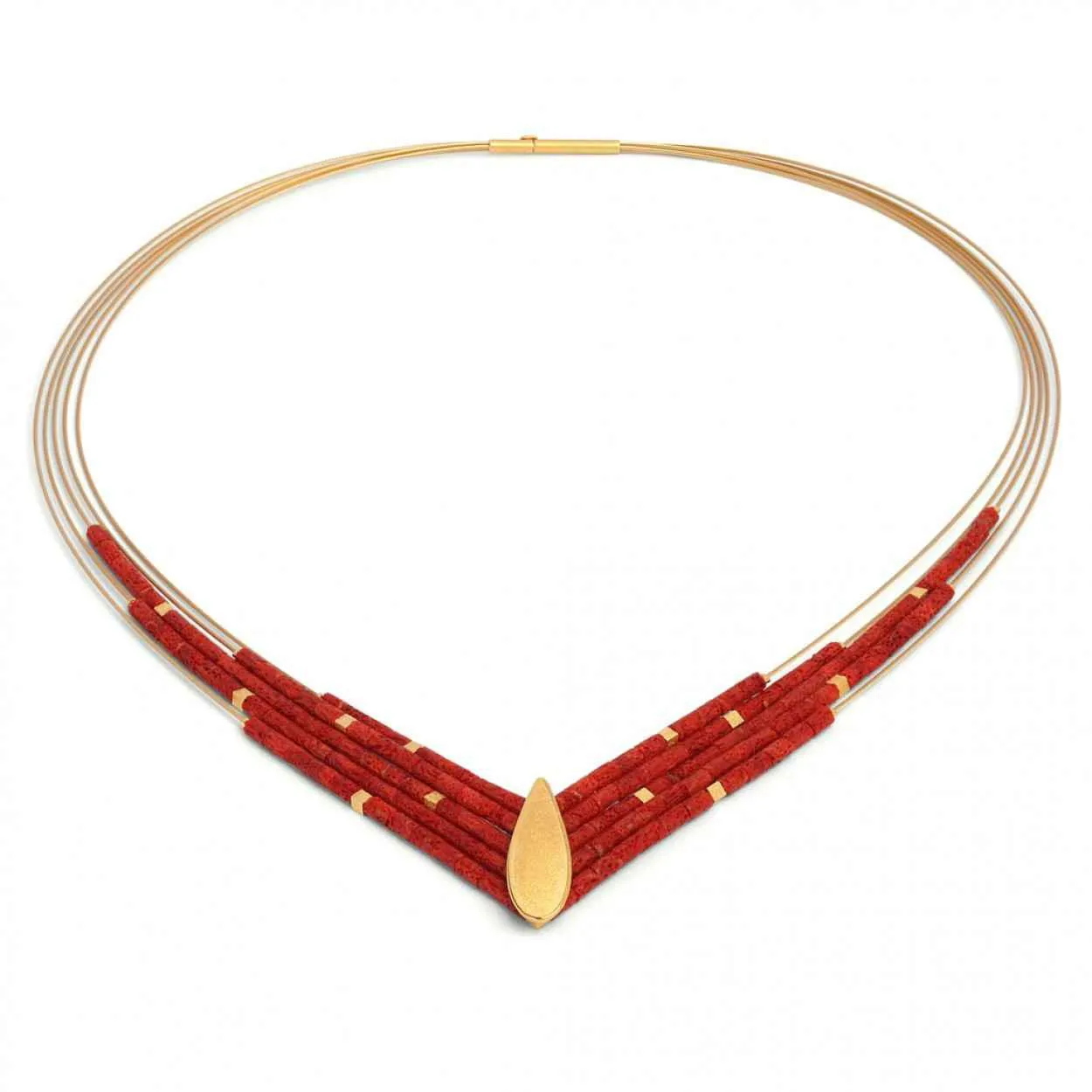Vitro Red Coral Necklace