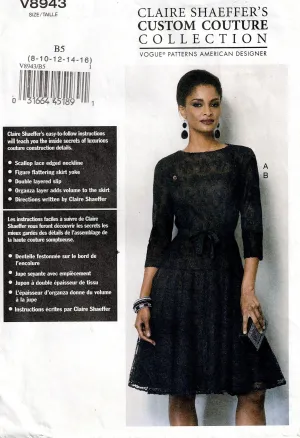 Vogue American Designer 8943 Claire Shaeffer's CUSTOM COUTURE Womens Blazer Style Tailored Jacket Out Of Print Sewing Pattern Size 8 - 16 UNCUT Factory Folded