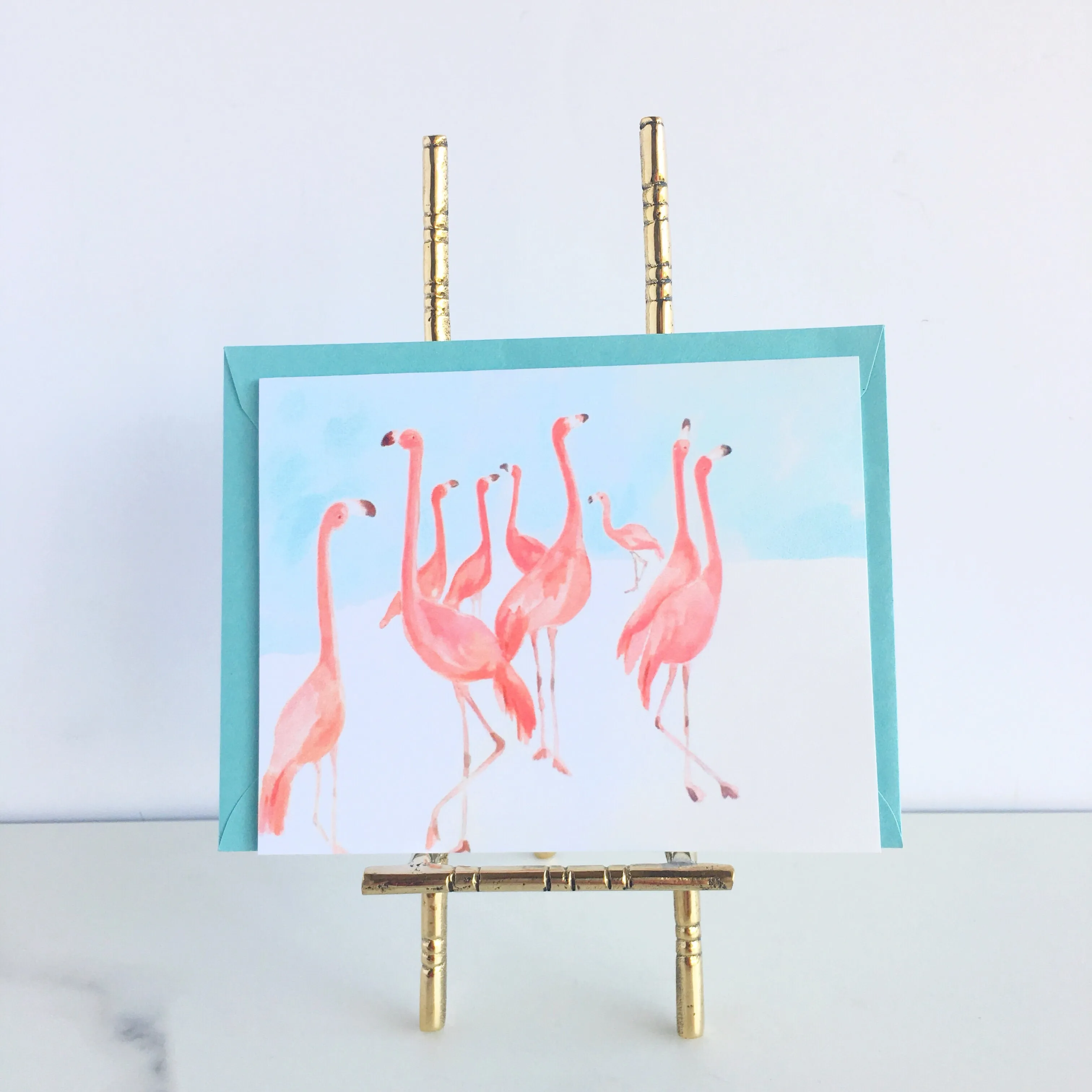 Waltzing Flamingos Note Cards