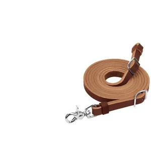 Weaver Leather Horizons Flat Roper Rein, Scissor Snap and Conway Adjustments, 5/8" x 8'
