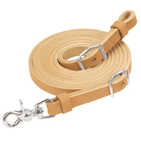 Weaver Leather Horizons Flat Roper Rein, Scissor Snap and Conway Adjustments, 5/8" x 8'