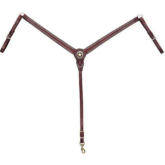 Weaver Leather Texas Star Tapered Ring-in-Center Breast Collar