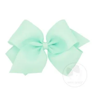 Wee Ones King Organza Overlay Grosgrain Bow - Crystalline
