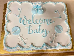 Welcome Baby Sheet Cake