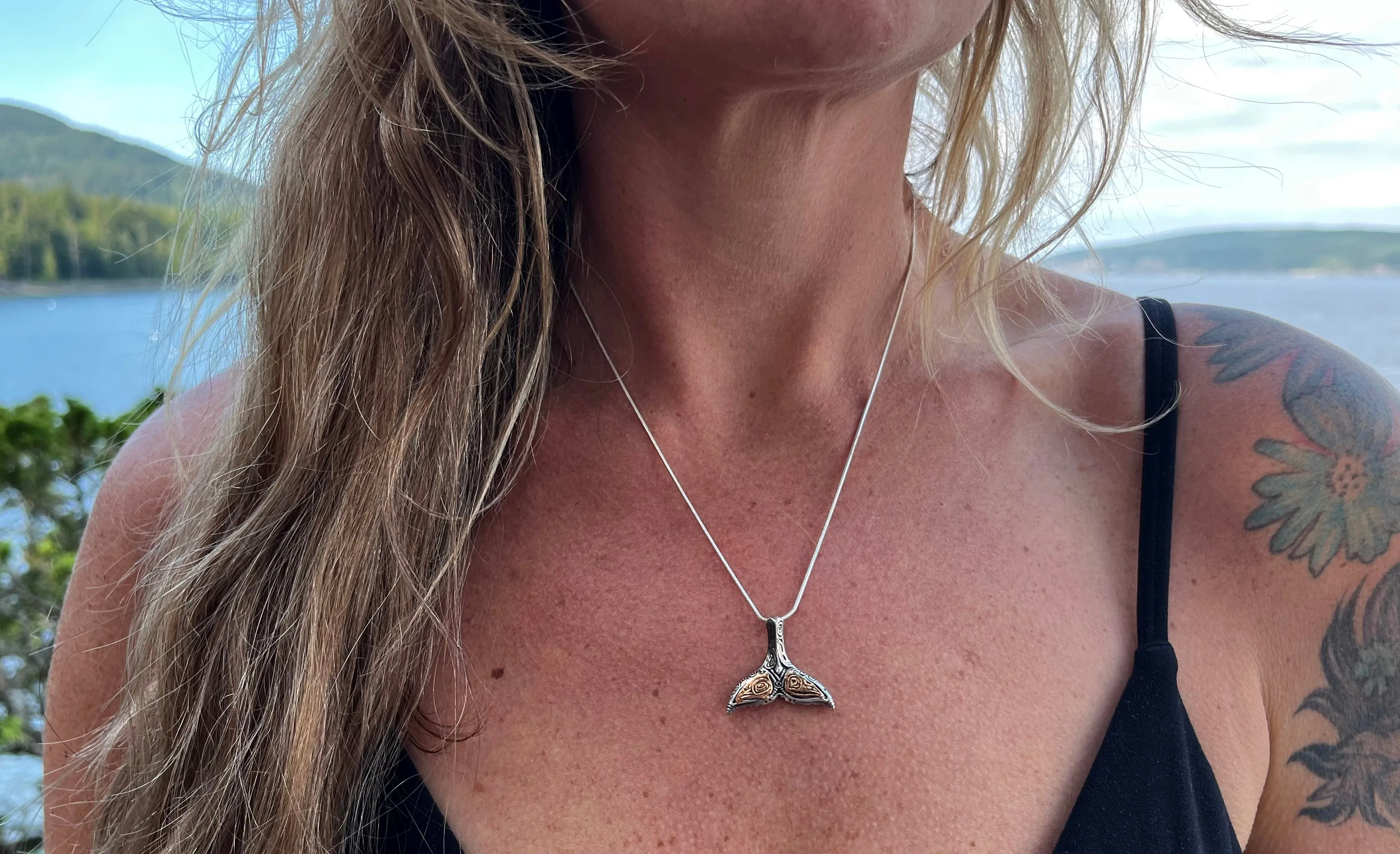 Whale Fluke Necklace- Overlay