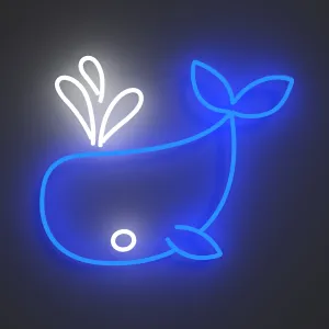 Whale Pal - LED neon sign