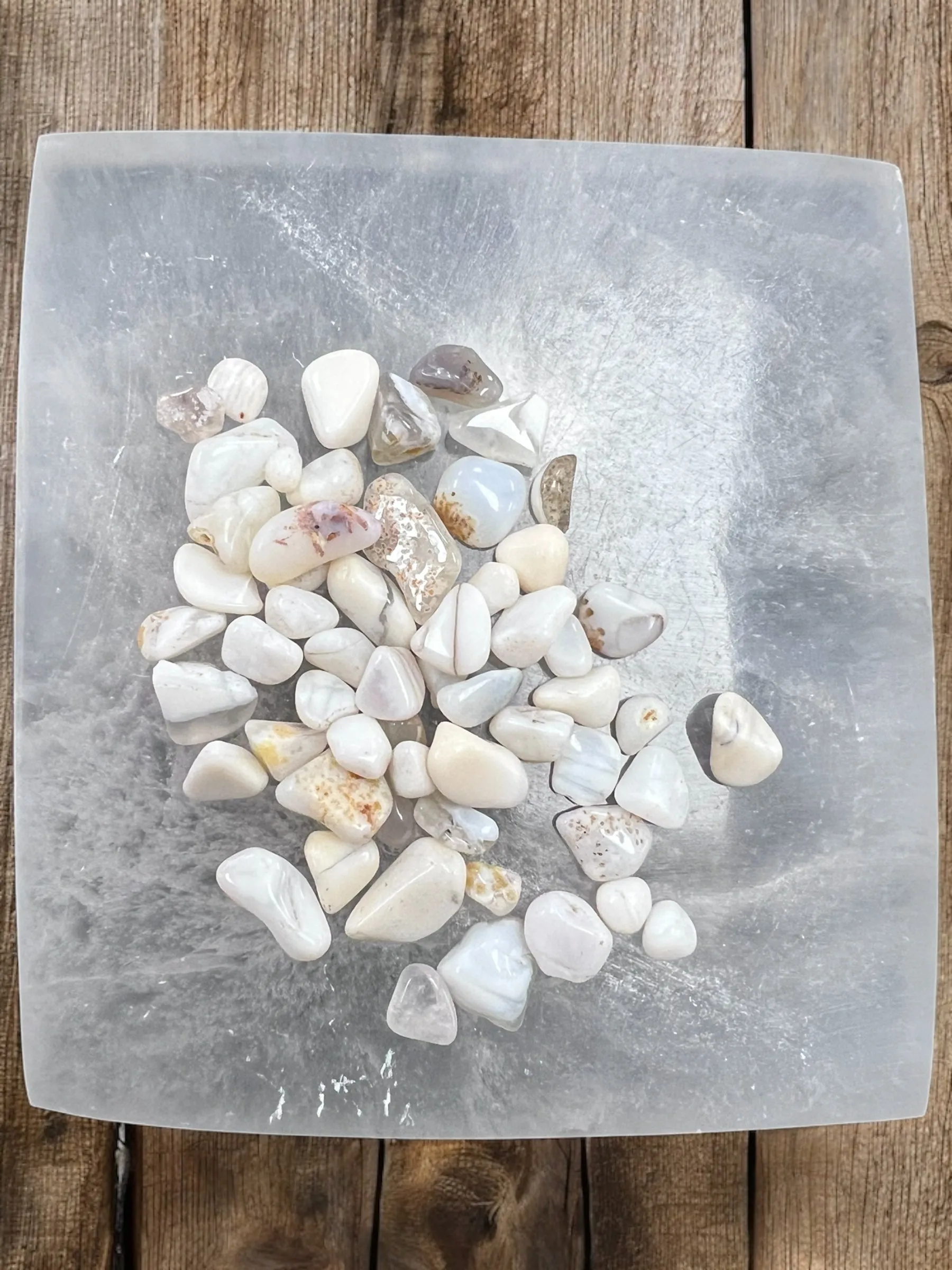White Opal Gemstone Chips
