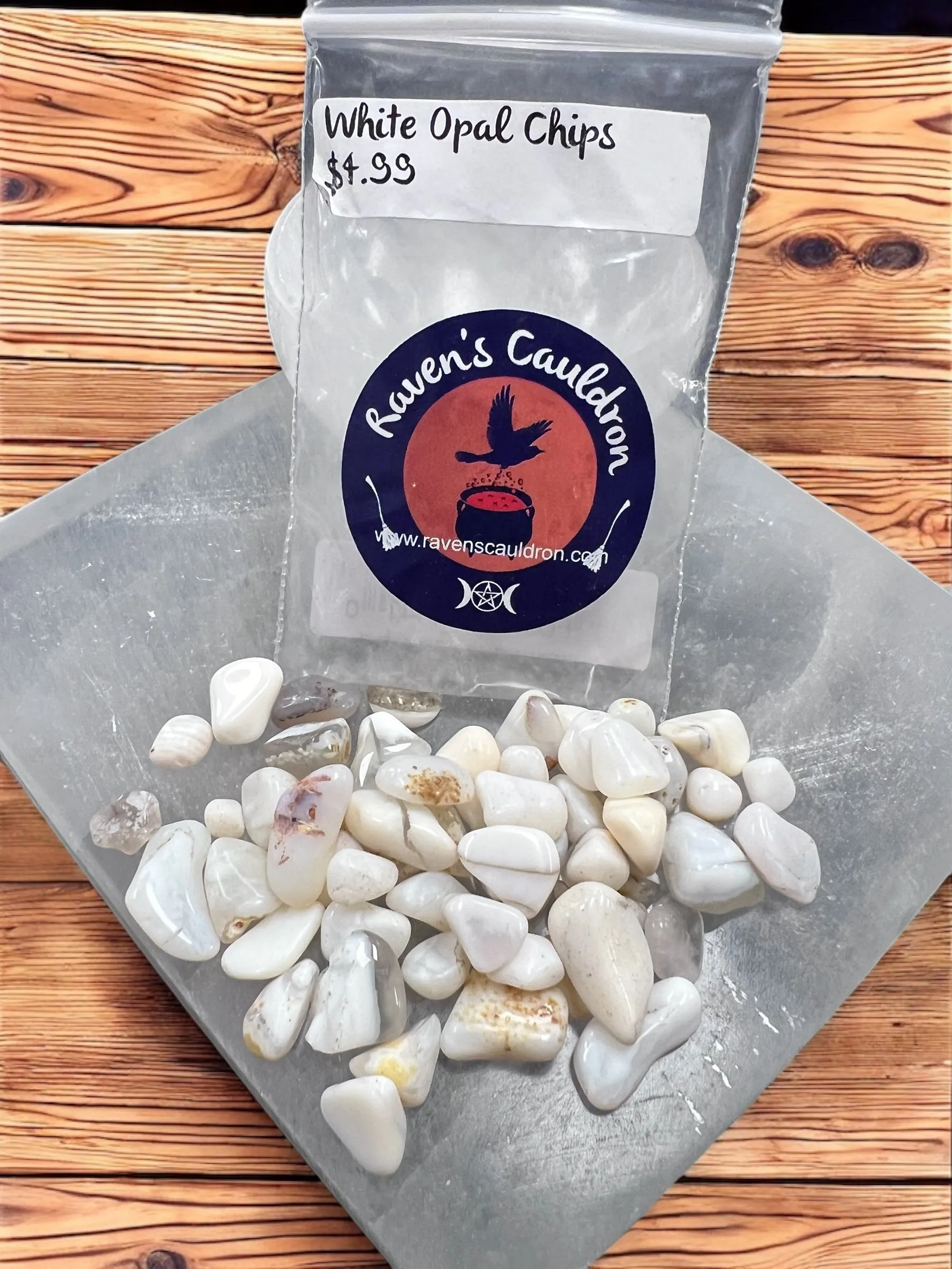 White Opal Gemstone Chips