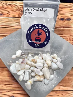 White Opal Gemstone Chips