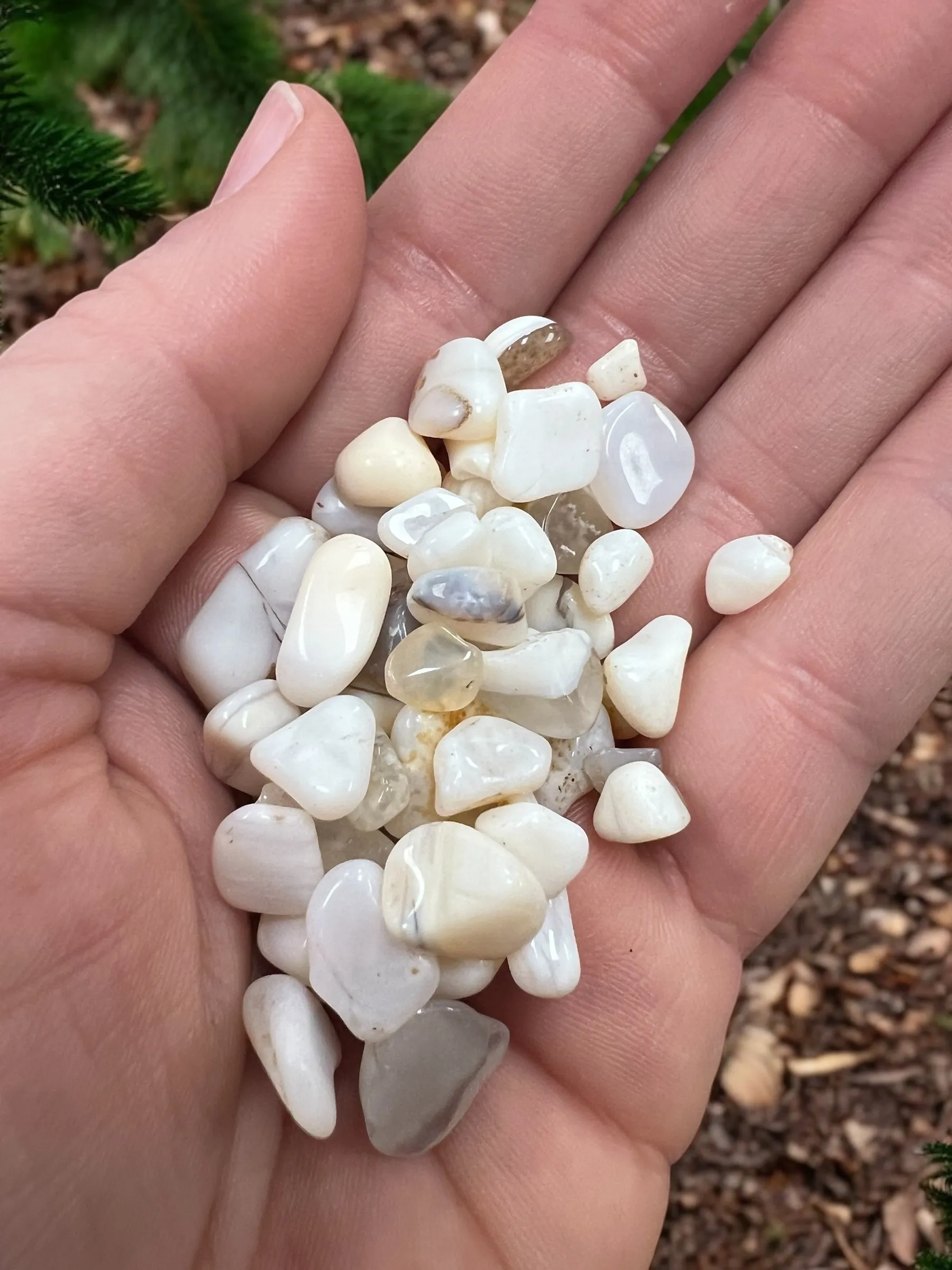 White Opal Gemstone Chips