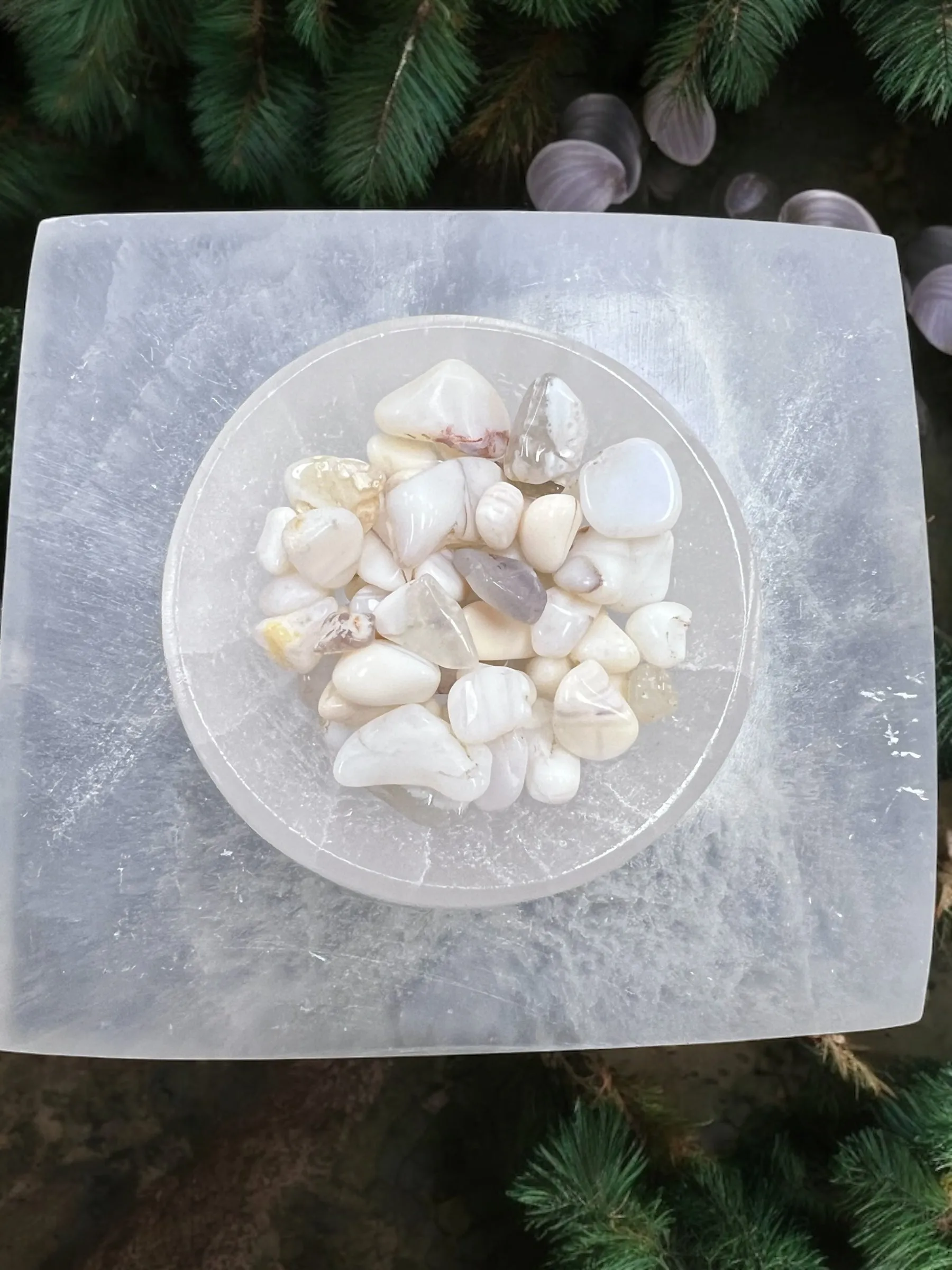 White Opal Gemstone Chips