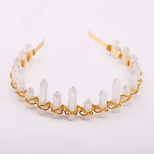White Stone Crown Halloween Costume Accessory, Costume Accessory, Play Crown
