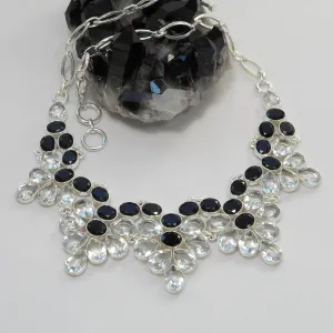 *White Topaz and Black Onyx Necklace 1