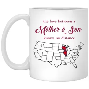 Wisconsin Illinois The Love Between Mother And Son Mug