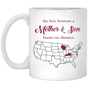 Wisconsin Kentucky The Love Between Mother And Son Mug