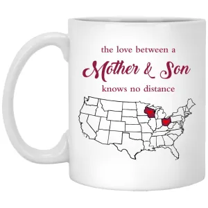 Wisconsin Ohio The Love Between Mother And Son Mug