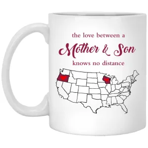 Wisconsin Oregon The Love Between Mother And Son Mug
