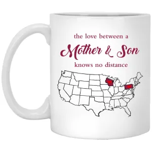 Wisconsin Pennsylvania The Love Between Mother And Son Mug