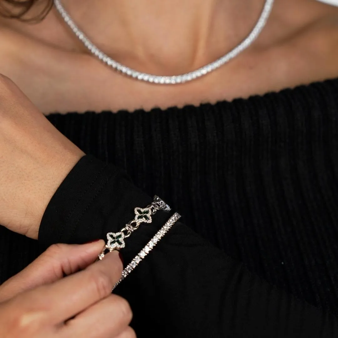 Women's Iced Luminous Clover Bracelet