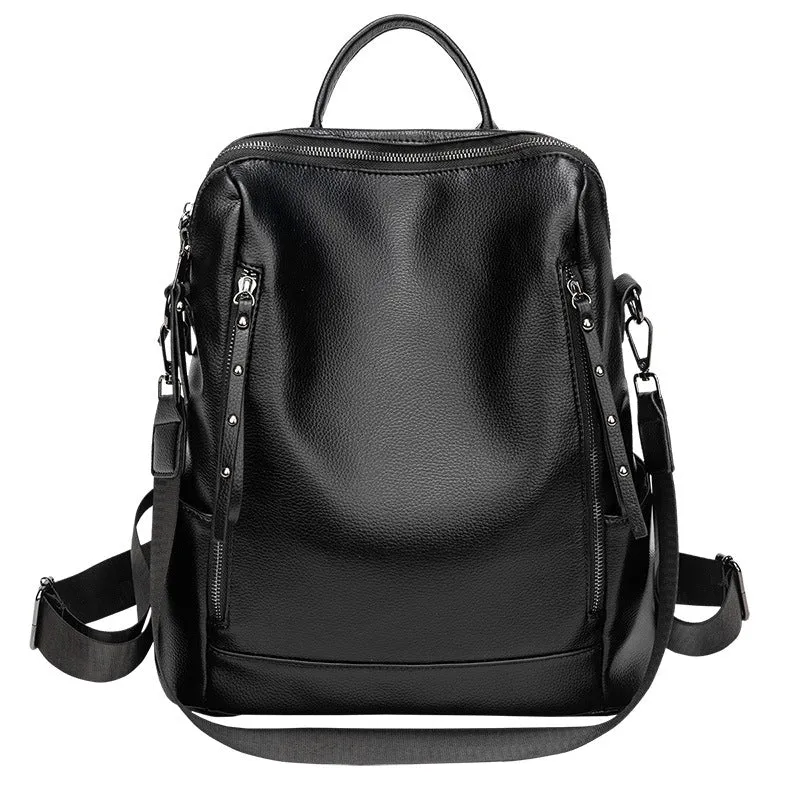 Women's Korean Fashion Trendy Large Capacity Soft Backpacks