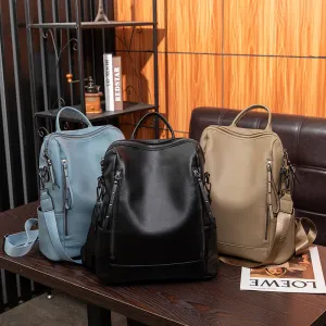 Women's Korean Fashion Trendy Large Capacity Soft Backpacks