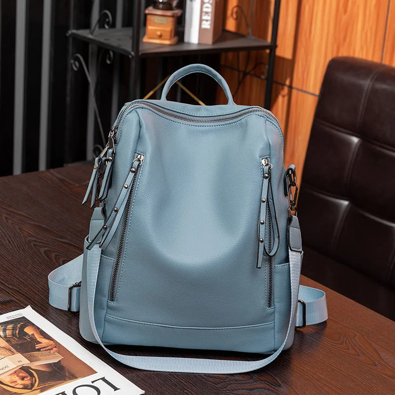 Women's Korean Fashion Trendy Large Capacity Soft Backpacks