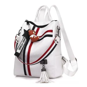Women's Pretty Attractive Ribbon Pendant Bear Backpacks