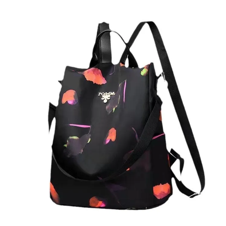 Women's Simple Waterproof Large Capacity Nylon Backpacks