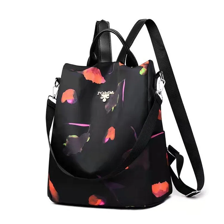 Women's Simple Waterproof Large Capacity Nylon Backpacks