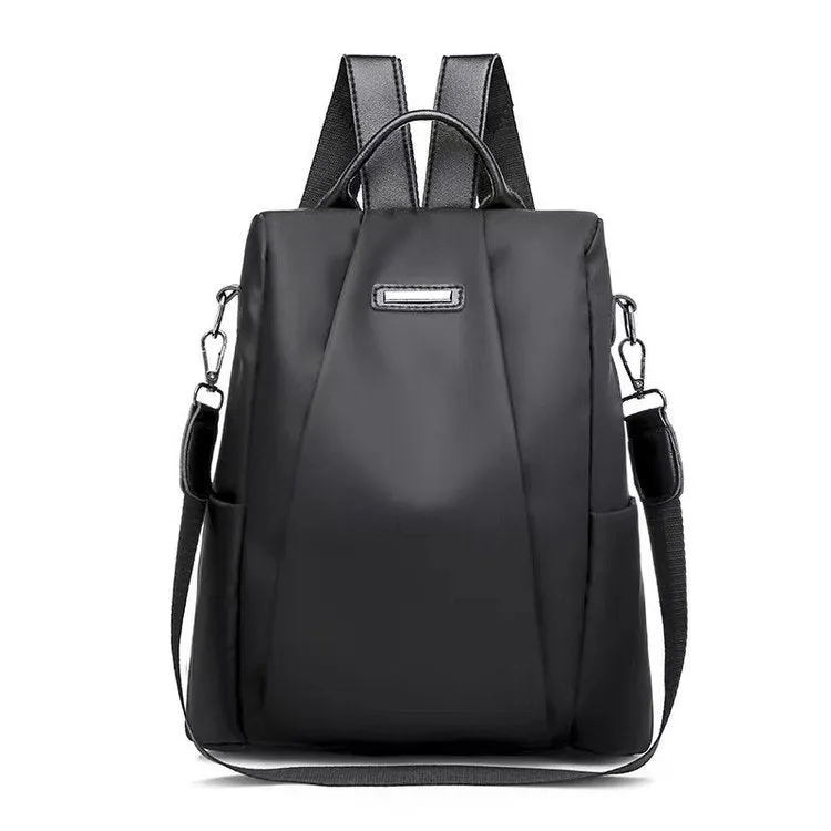 Women's Simple Waterproof Large Capacity Nylon Backpacks