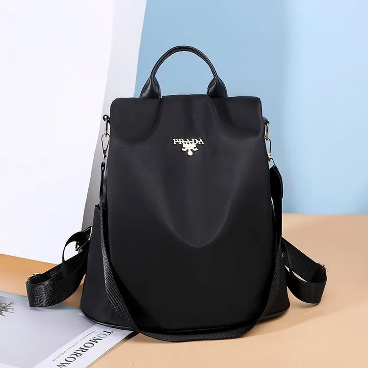 Women's Simple Waterproof Large Capacity Nylon Backpacks