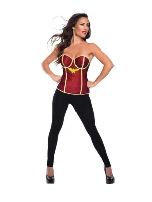 Wonder Woman Fishnet Overlay Corset Size L