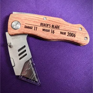 Wood Handle Utility Knife