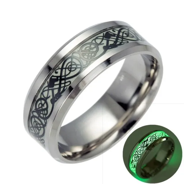 Yellow Glowing Luminous Dragon Rings