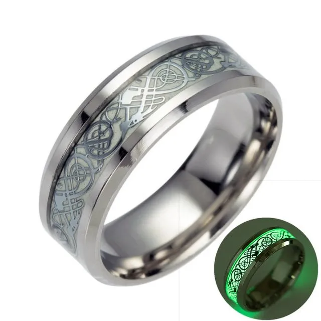Yellow Glowing Luminous Dragon Rings