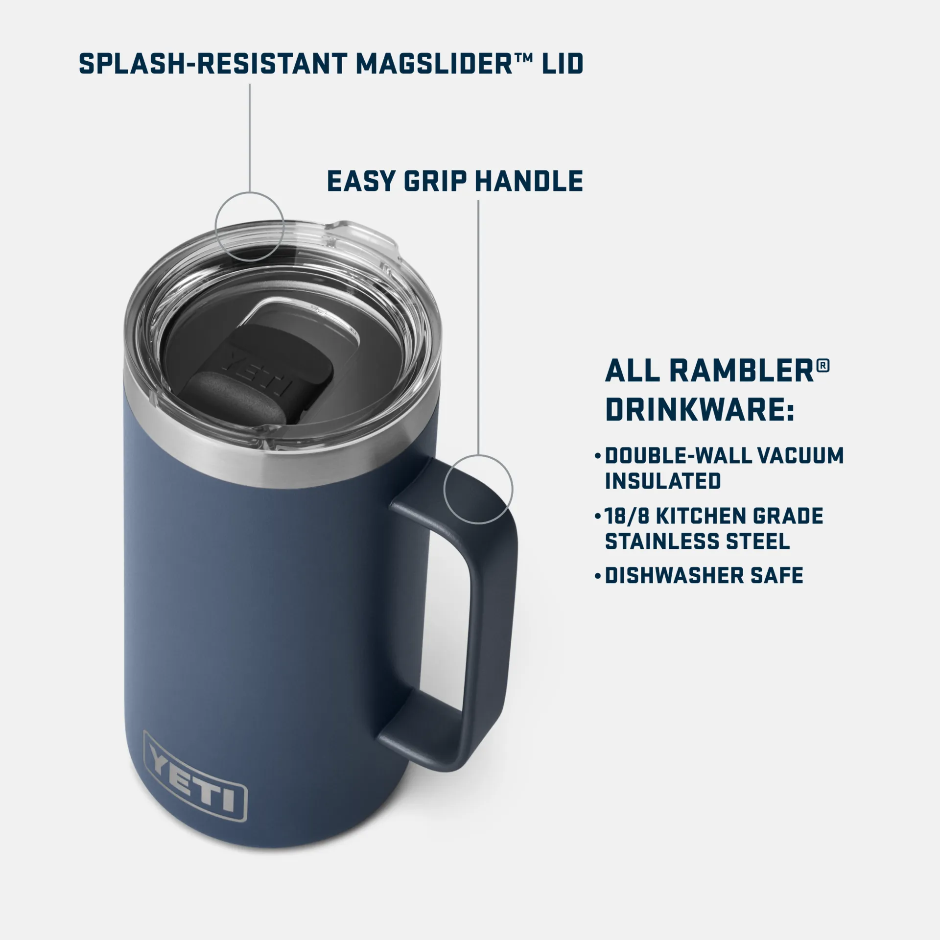 Yeti Rambler 24oz/414ml Mug with Magslider Lid Agave Teal - Seasonal