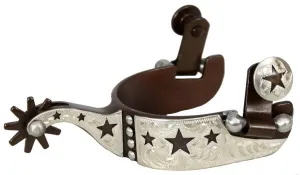 Youth Size Antique Brown Steel Silver Show Spur