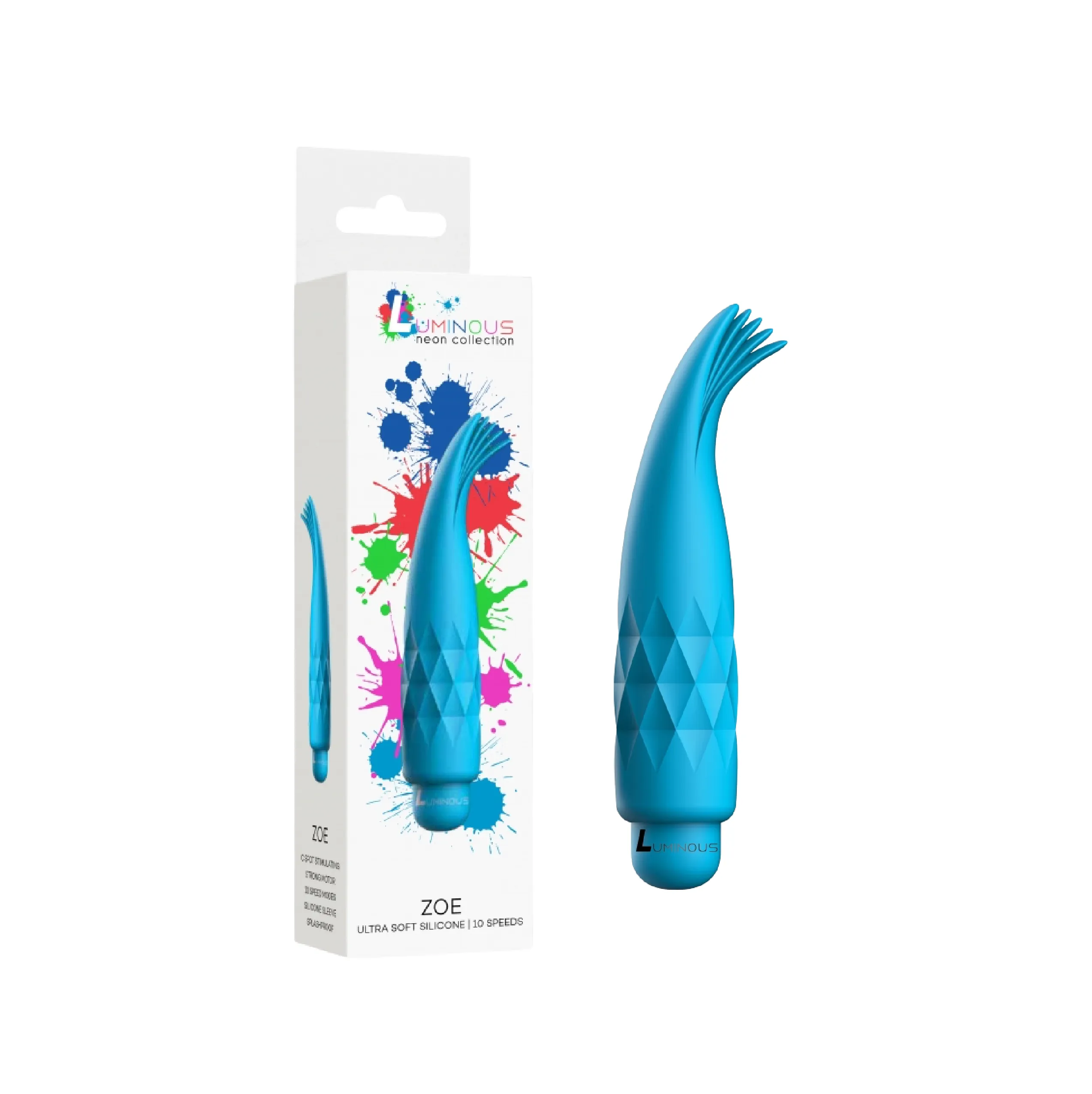 Zoe - ABS Bullet With Silicone Sleeve - 10-Speeds - Turqiose
